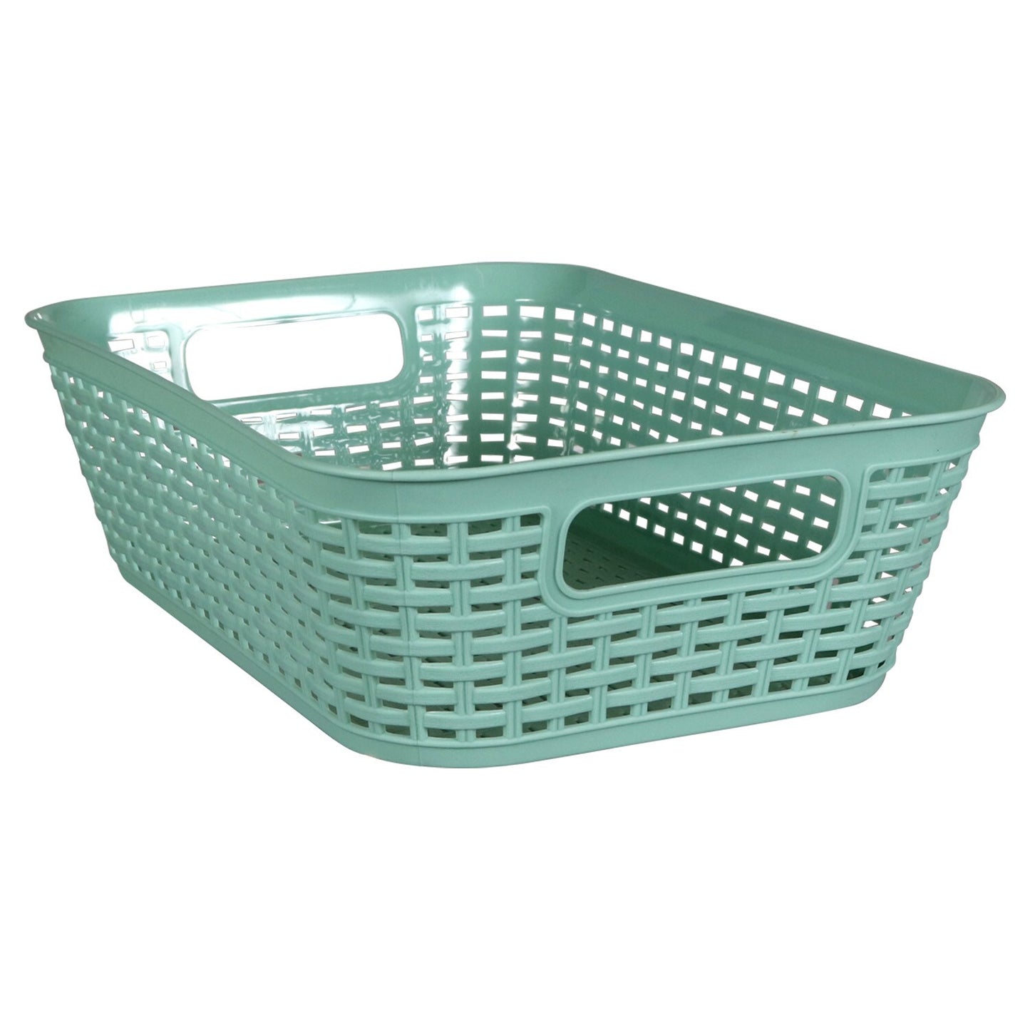 Woven-Style Baskets with Handles, 11.75x7.75x3.5-in. (Pac 24)