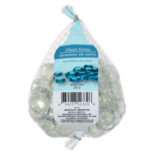 Clear Glass Accent Gems, 14-oz. Bags (Pack of 4)