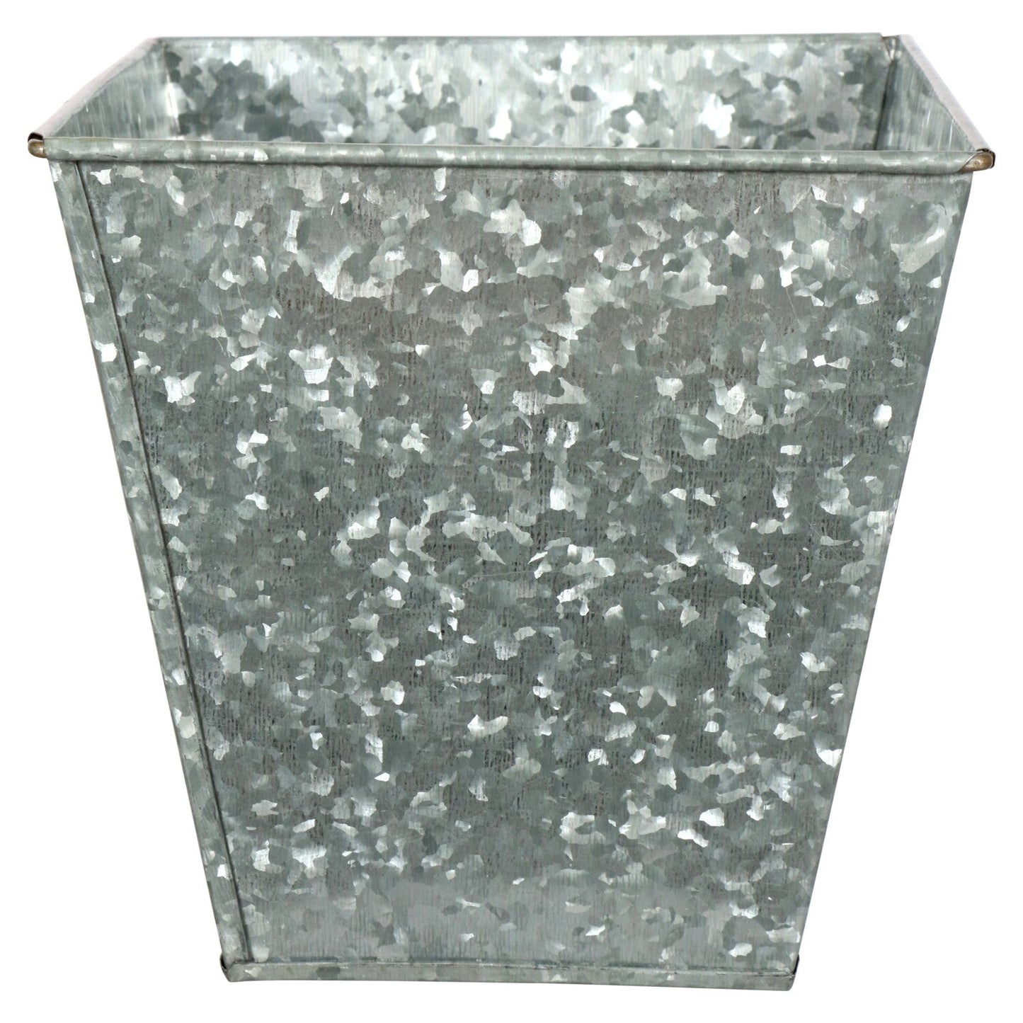 Floral Garden Square Galvanized Metal Vases, 5.875x5.875 in. (Pack of 24)