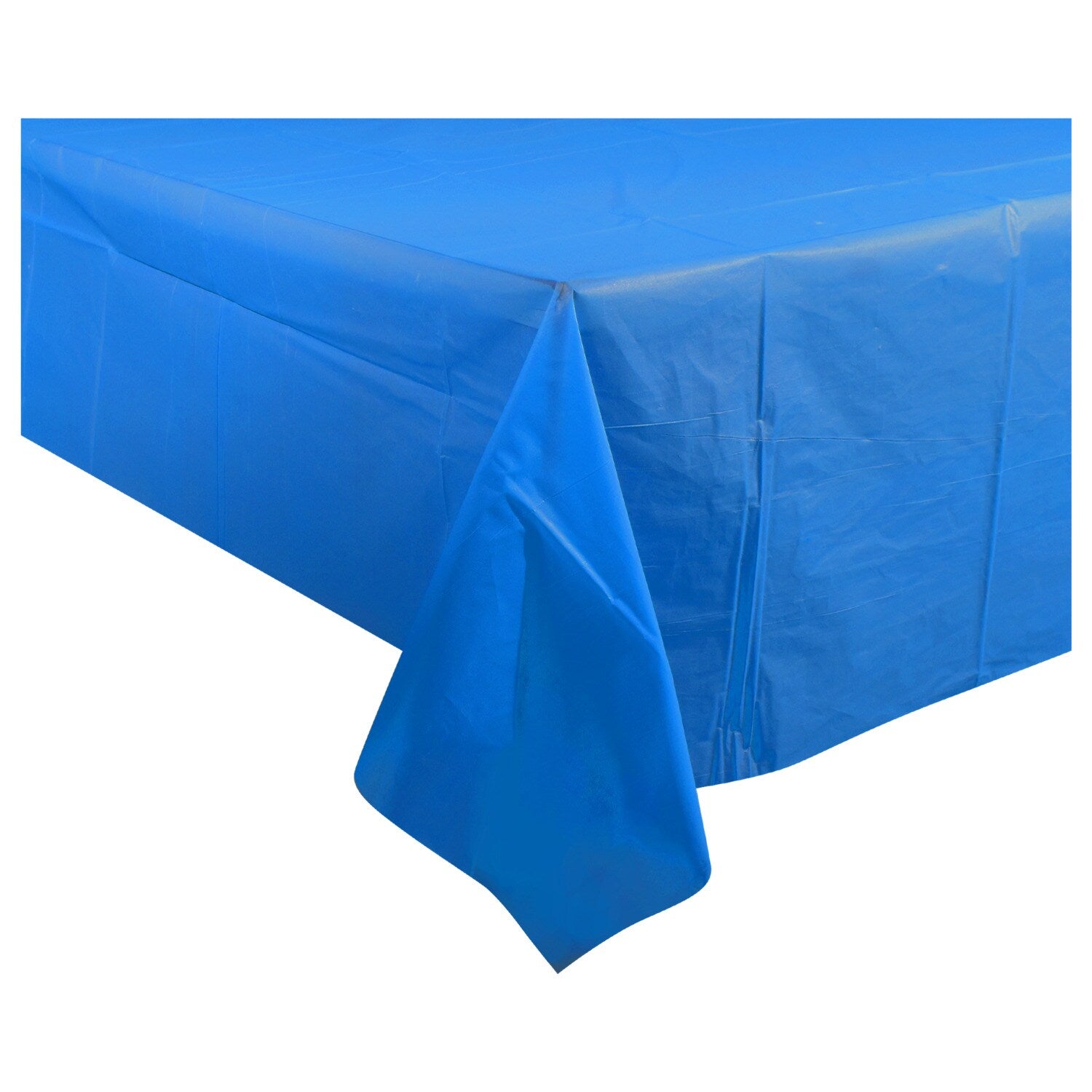 Blue Plastic Table Covers, 54x108" (Pack of 4)