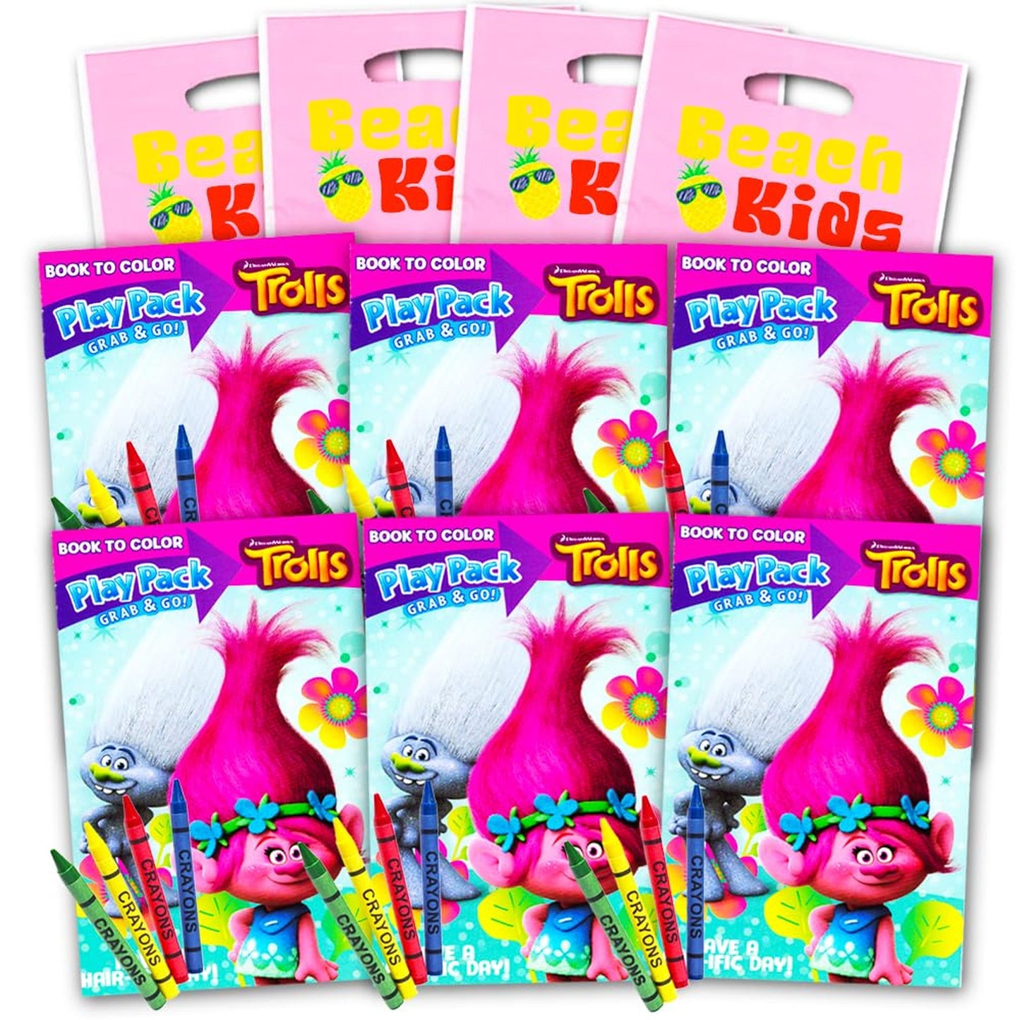 Kids Party Favor Packs with Stickers Coloring Books and Crayons