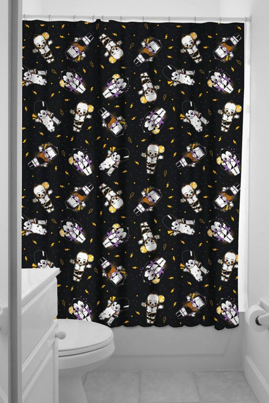 Monster Kewpies Shower Curtain Black 72" x 78"