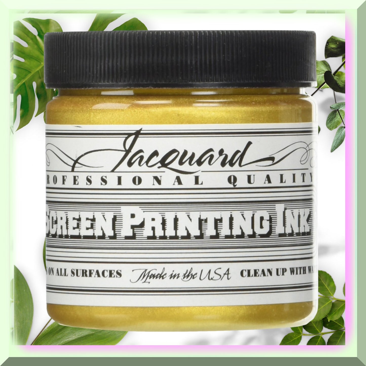 Water-Soluble Screen Print Ink 4oz Solar Gold