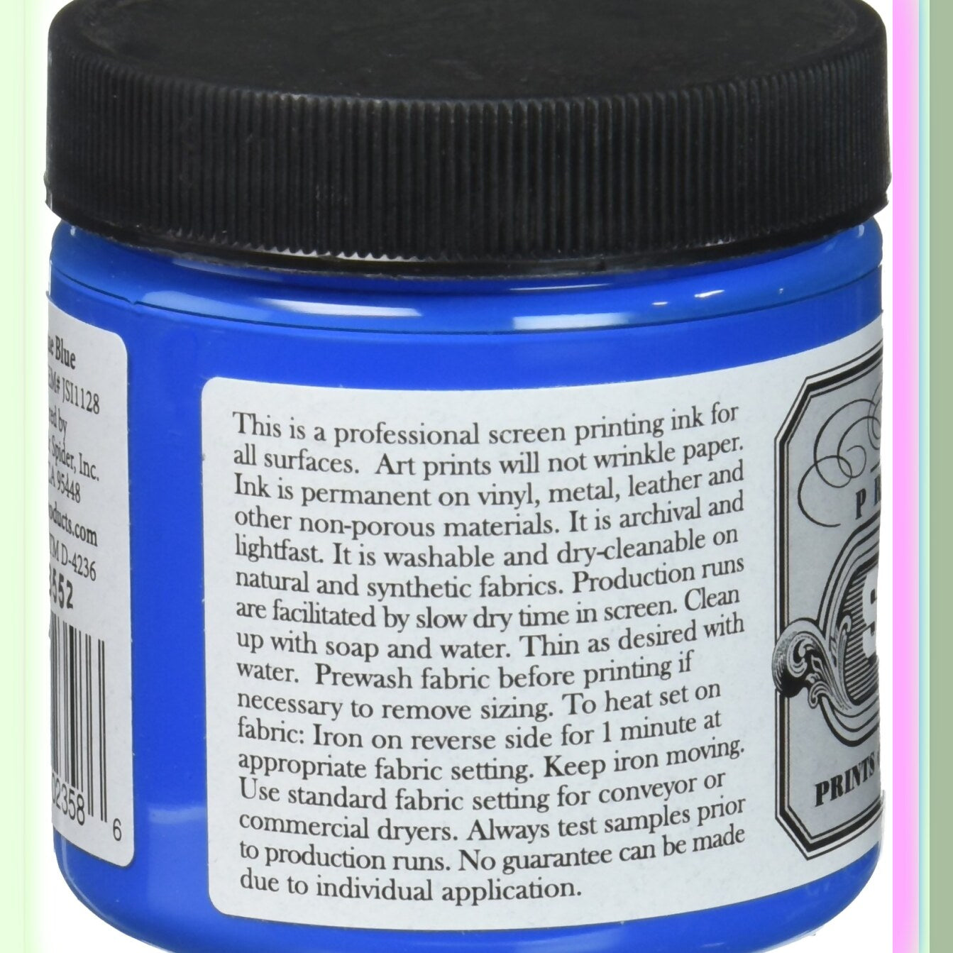 AquaPrint Pro Blue Water-Soluble Screen Ink 4oz