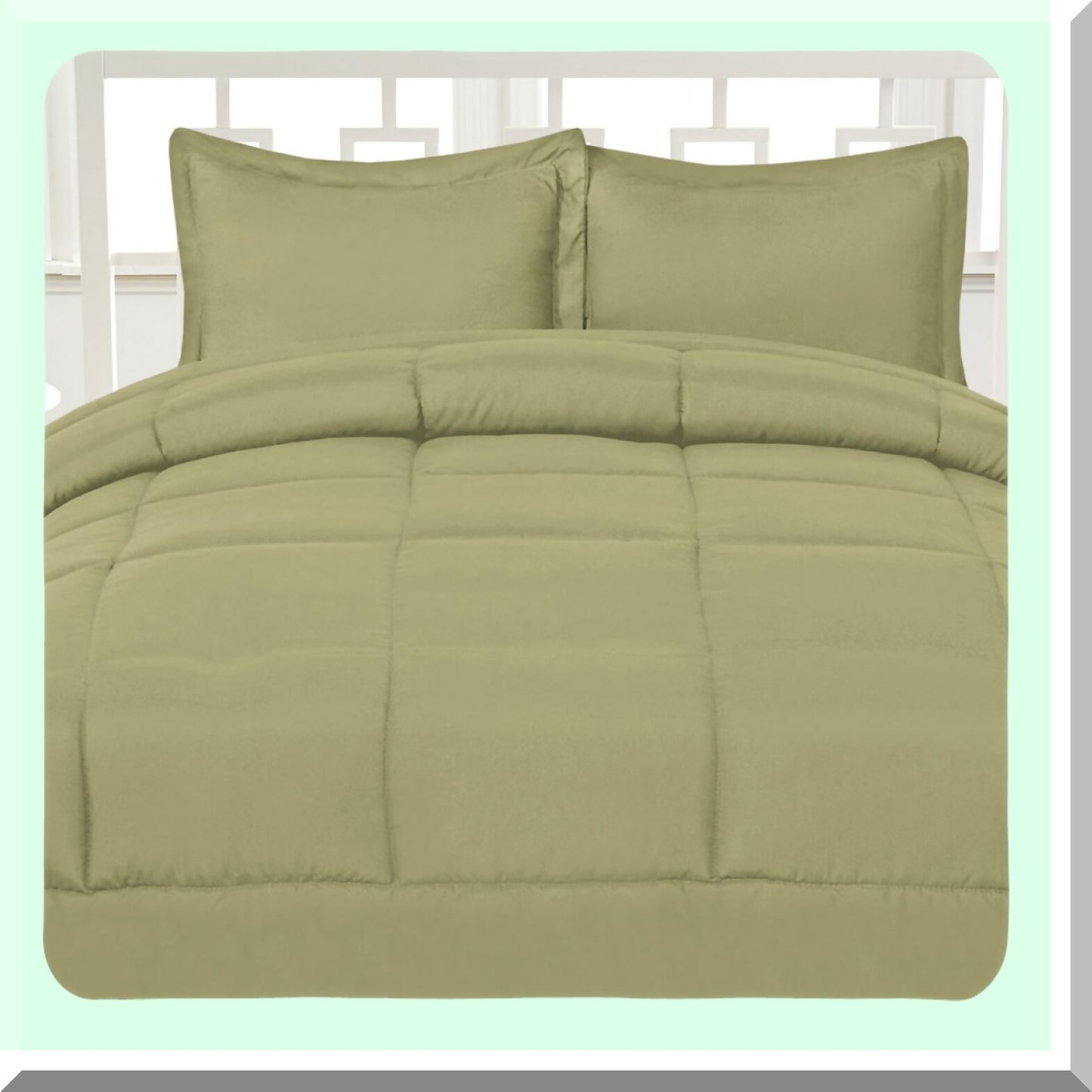 SageDreams Plush Comforter - Luxurious Down Alternative, Soft Solid Color, Box Stitched, Brushed Microfiber - Cozy Bedding for a Restful Sleep