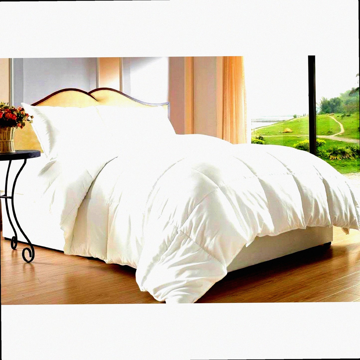 Luxury Cloud Full/Queen Comforter Set - Soft White Bedding Collection - Plush All-Season Quilted Blanket - Cozy Bedroom Decor Essentials