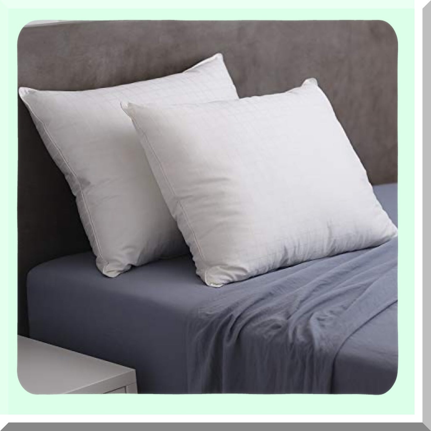 FirmRest Gel Fiber Jumbo Bed Pillow Set - Extra Firm Support, Comfort Blend, White, 2 Pack - Sleep Better with Perfect Neck and Head Alignment