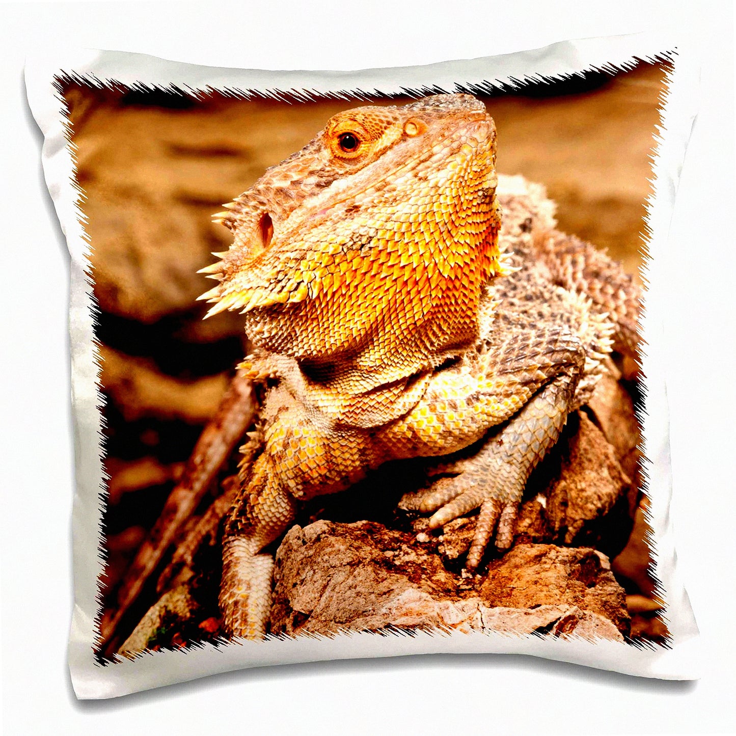 3D Bearded Dragon Lizard Australia Design Pillowcase - Rose Na02 Dno0787 16x16