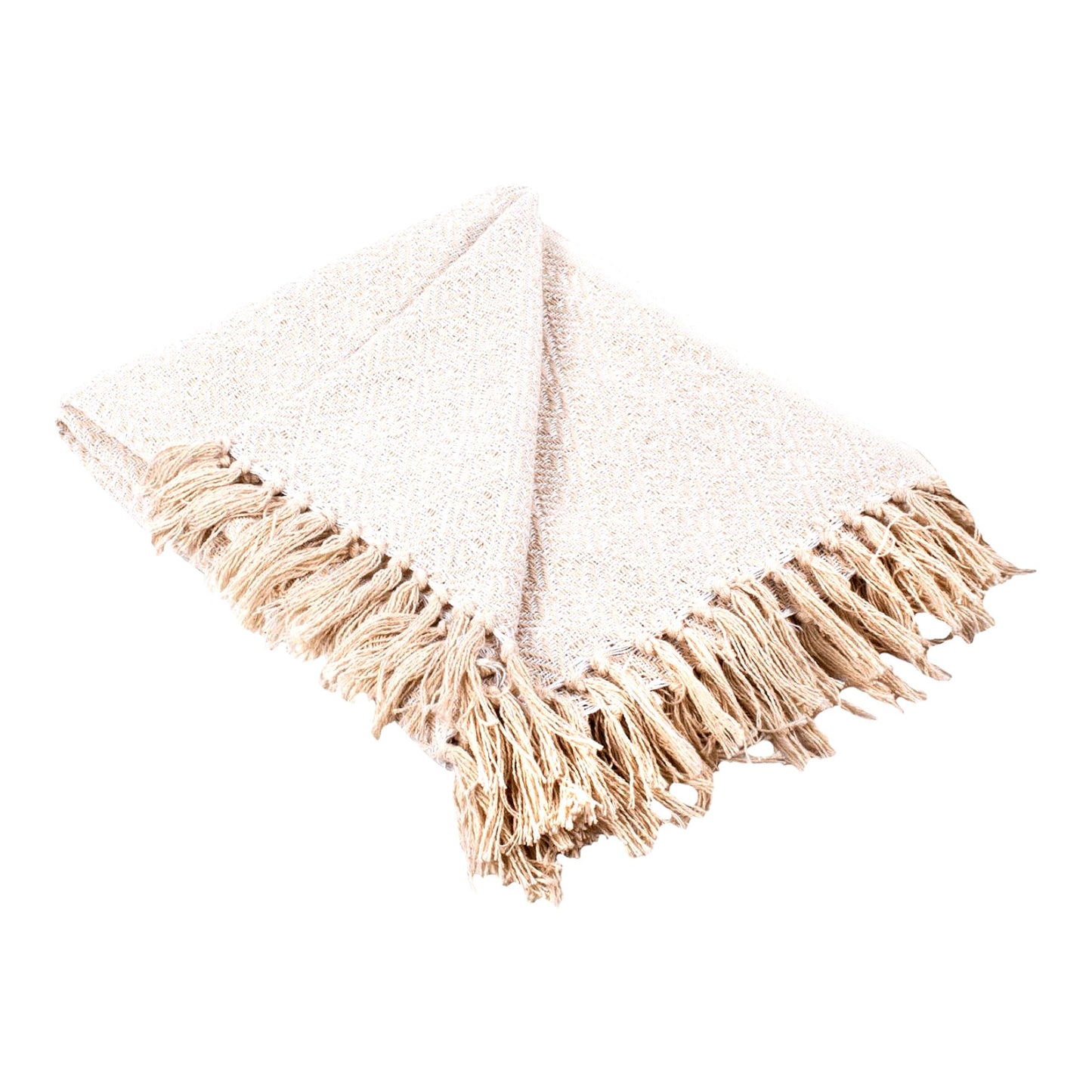 PureComfort Diamond Weave Cotton Throw Blanket, 50x60, White