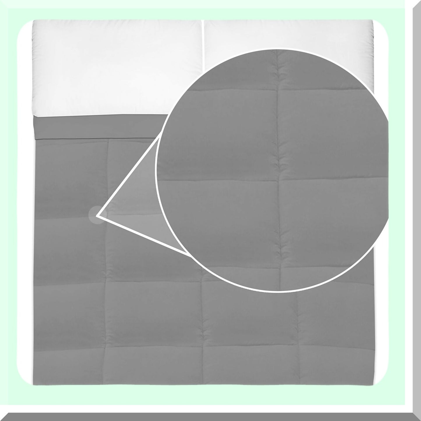 Arctic Cloud Gray Down-Alternative Comforter - Luxurious White Goose Down Feel, Hypoallergenic, Ultra-Soft Microfiber Cover, All-Season Warmth