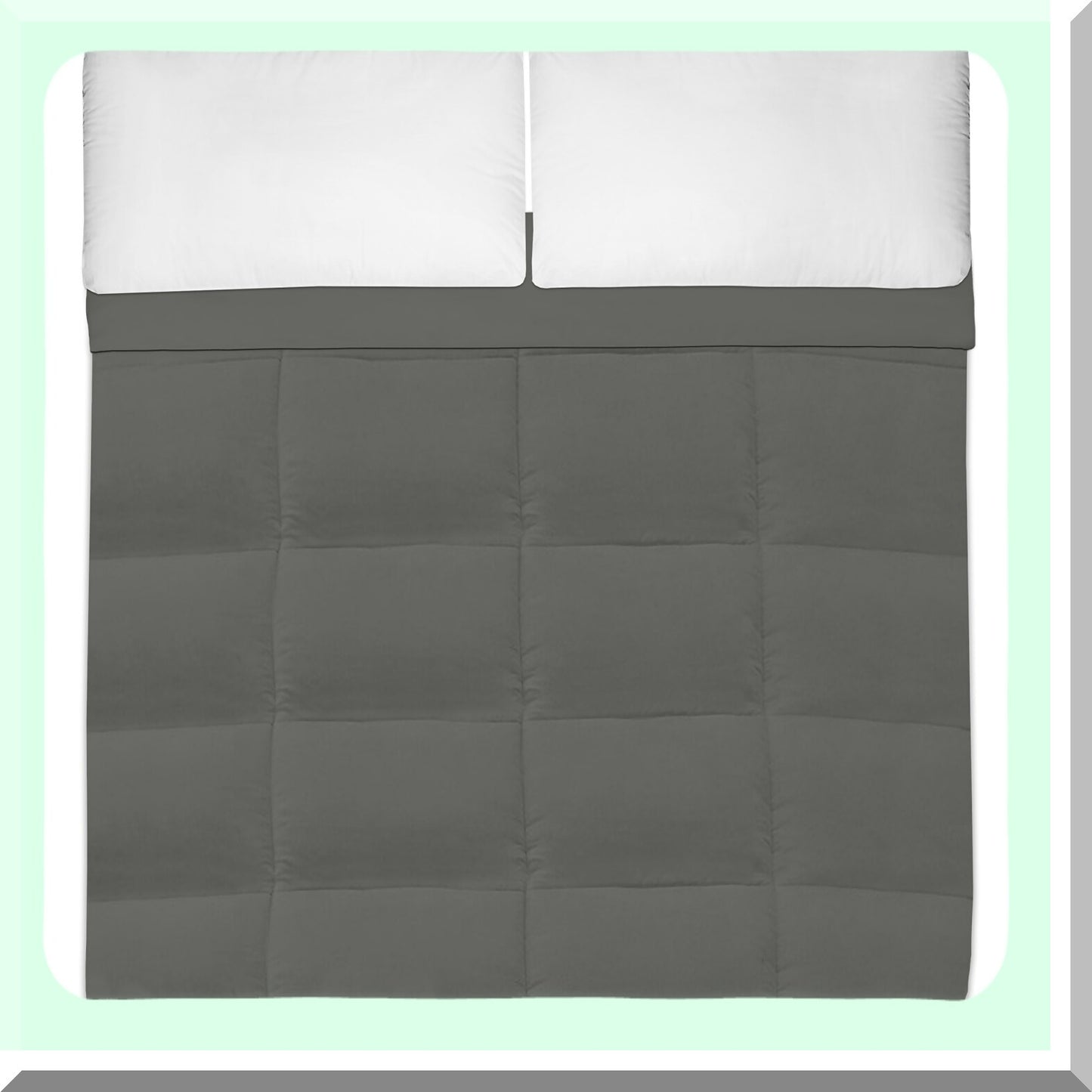 Arctic Cloud Gray Down-Alternative Comforter - Luxurious White Goose Down Feel, Hypoallergenic, Ultra-Soft Microfiber Cover, All-Season Warmth