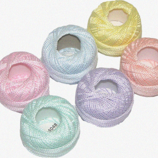 Finca Perle Cotton Size 8 Thread Sampler Pack Pastels