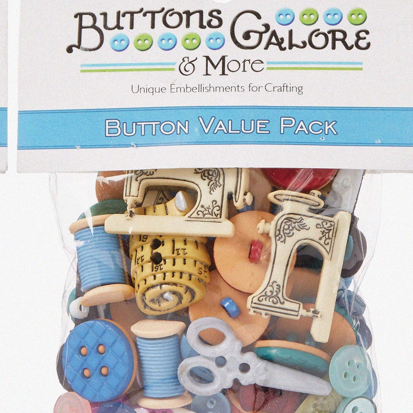 Collection of 50 Round Sewing Embellishments 4.5 Inches