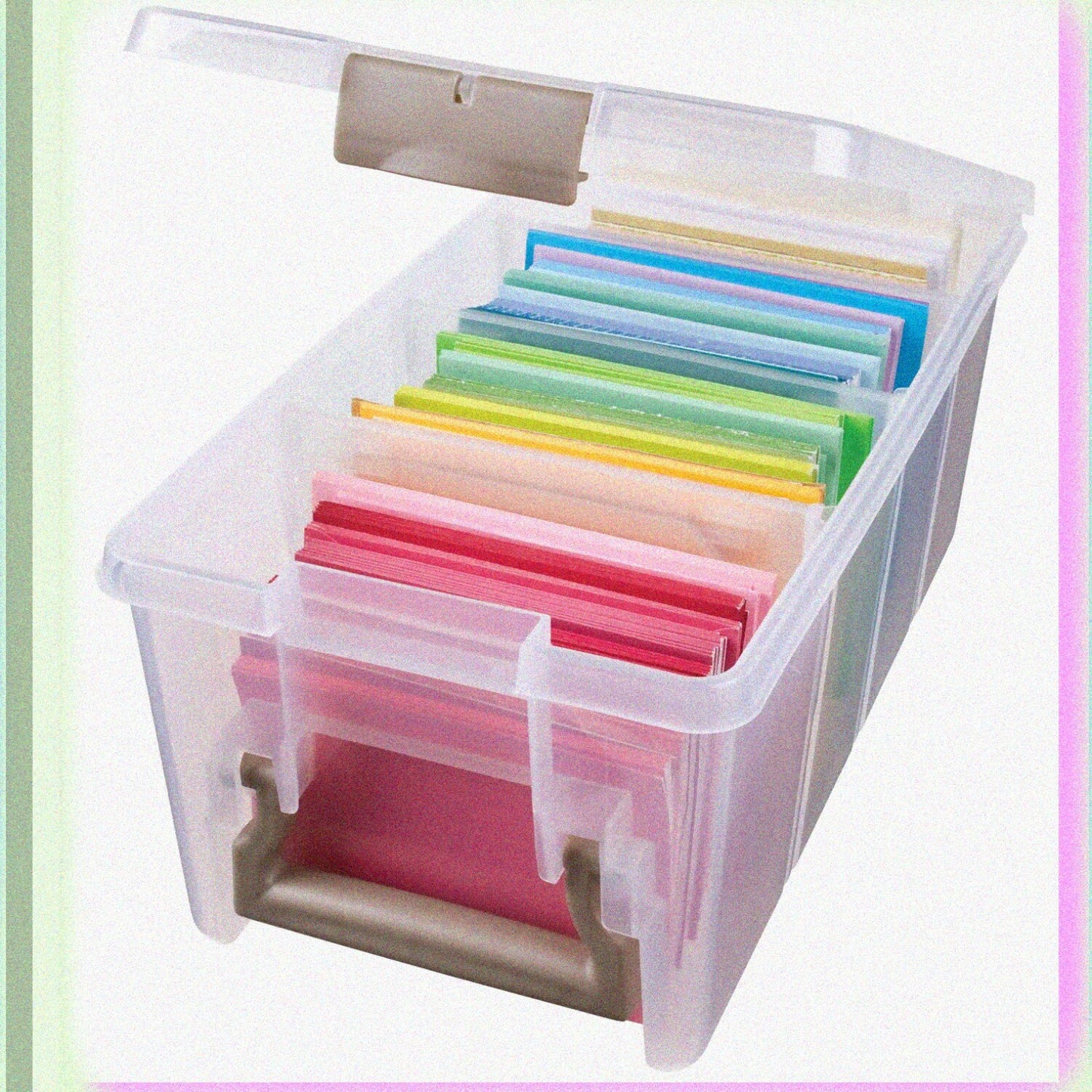 6925AB Semi Satchel with 3 Removable Dividers, Clear Plastic Storage Case