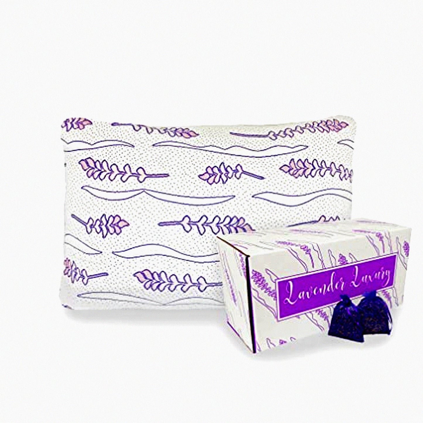 CoolDream Lavender Memory Foam Pillow - USA Made, Shredded Gel Foam, Cooling Cover, Soft Bed Pillow for Sleeping - GREENGUARD Gold Standard