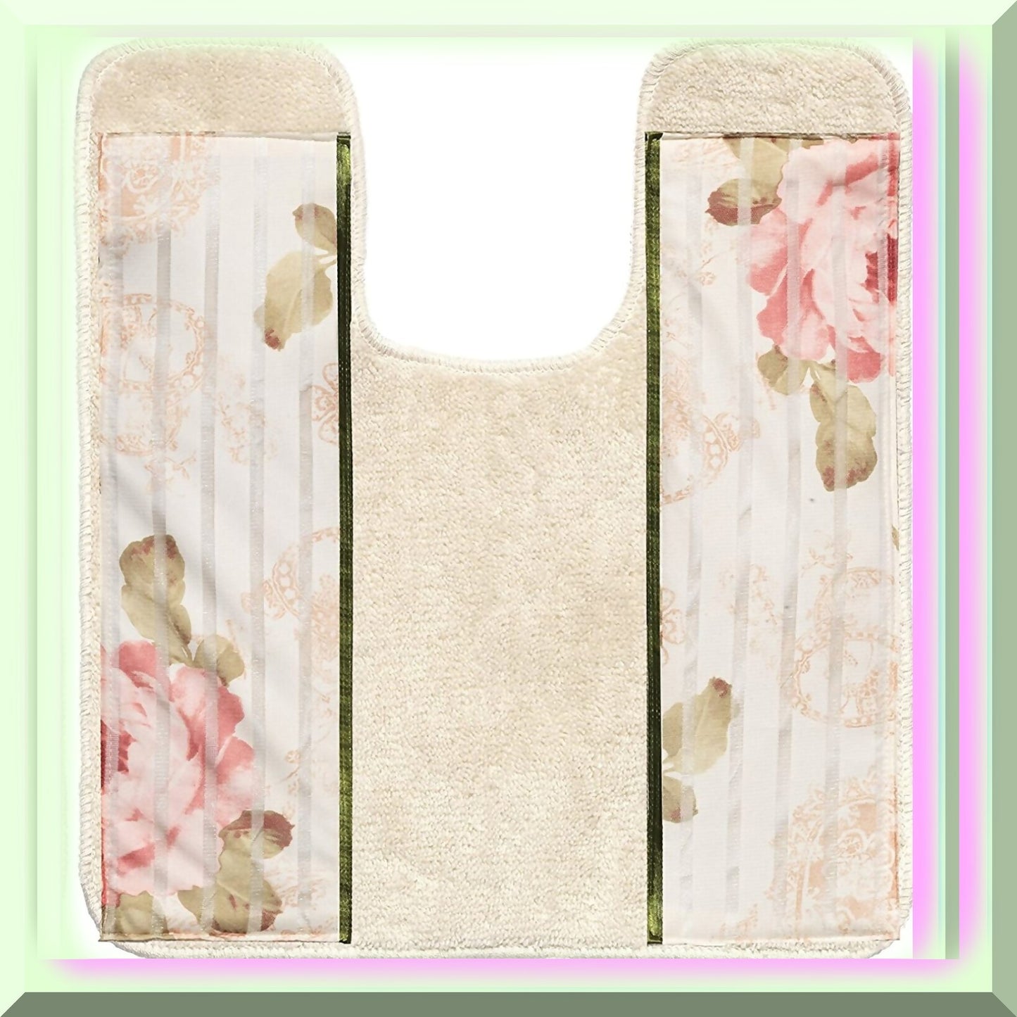 Contour Rug Madeline Collection 23" x 10.5" Beige/Pink