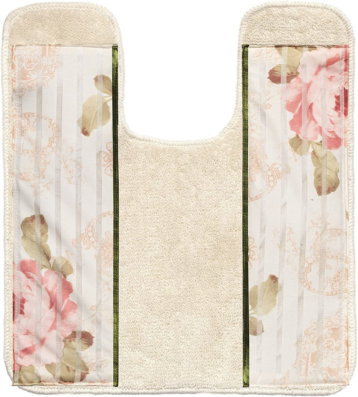 Contour Rug Madeline Collection 23" x 10.5" Beige/Pink