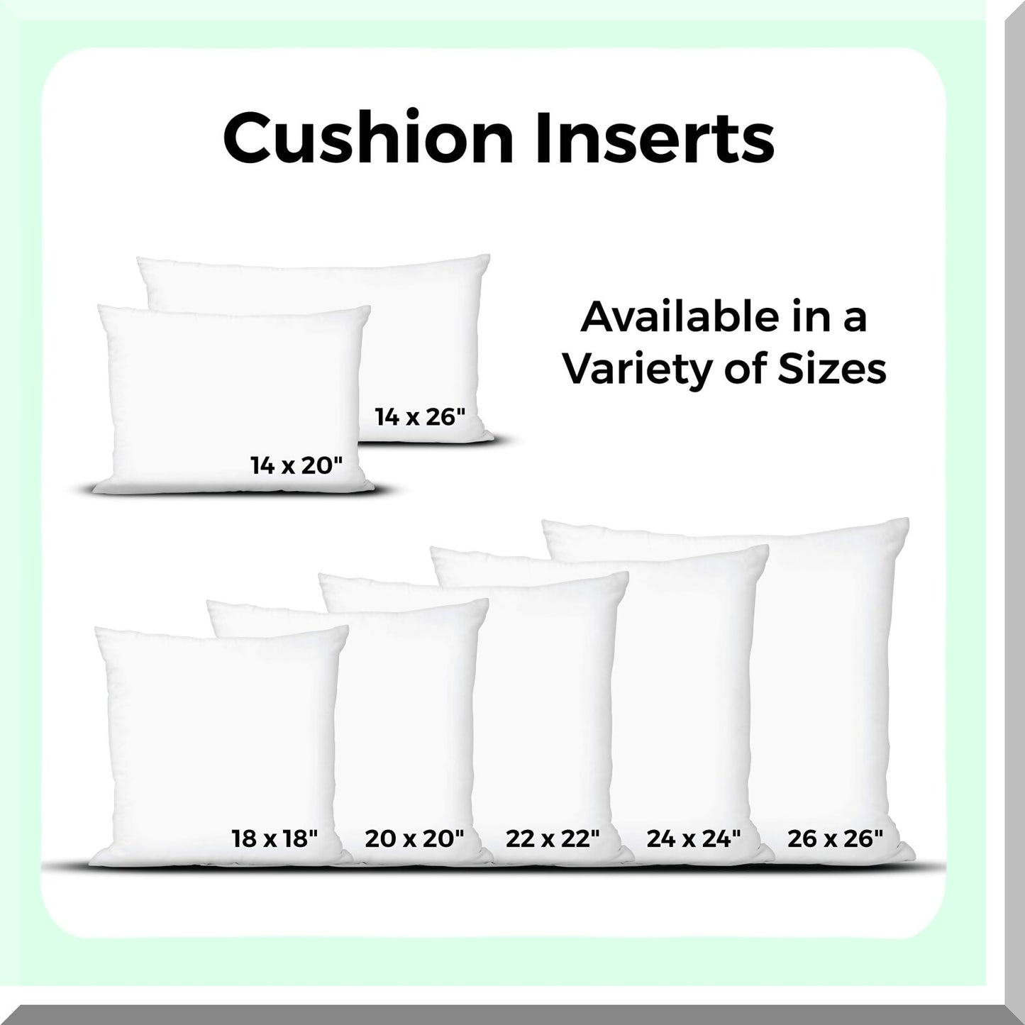 Luxury Comfort Cushion, 14x20 Inch - Plush Pillow Insert for Sofa, Bed, Chair - Hypoallergenic, Fluffy Decorative Accent - Home Decor Essential