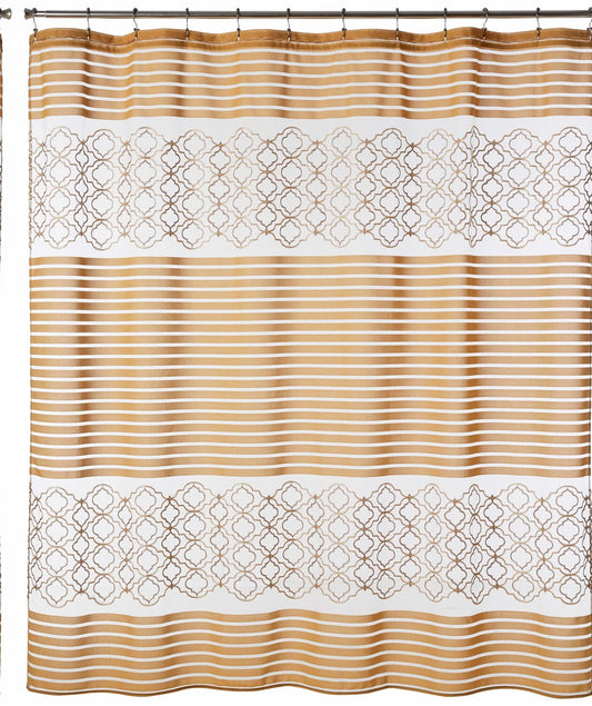 Shower Curtain 70x72 Gold Spindle Collection