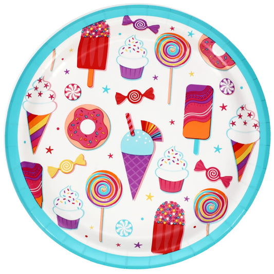 Dessert Party 9-in. Paper Plates, 18-ct. Packs (Pack of 12)