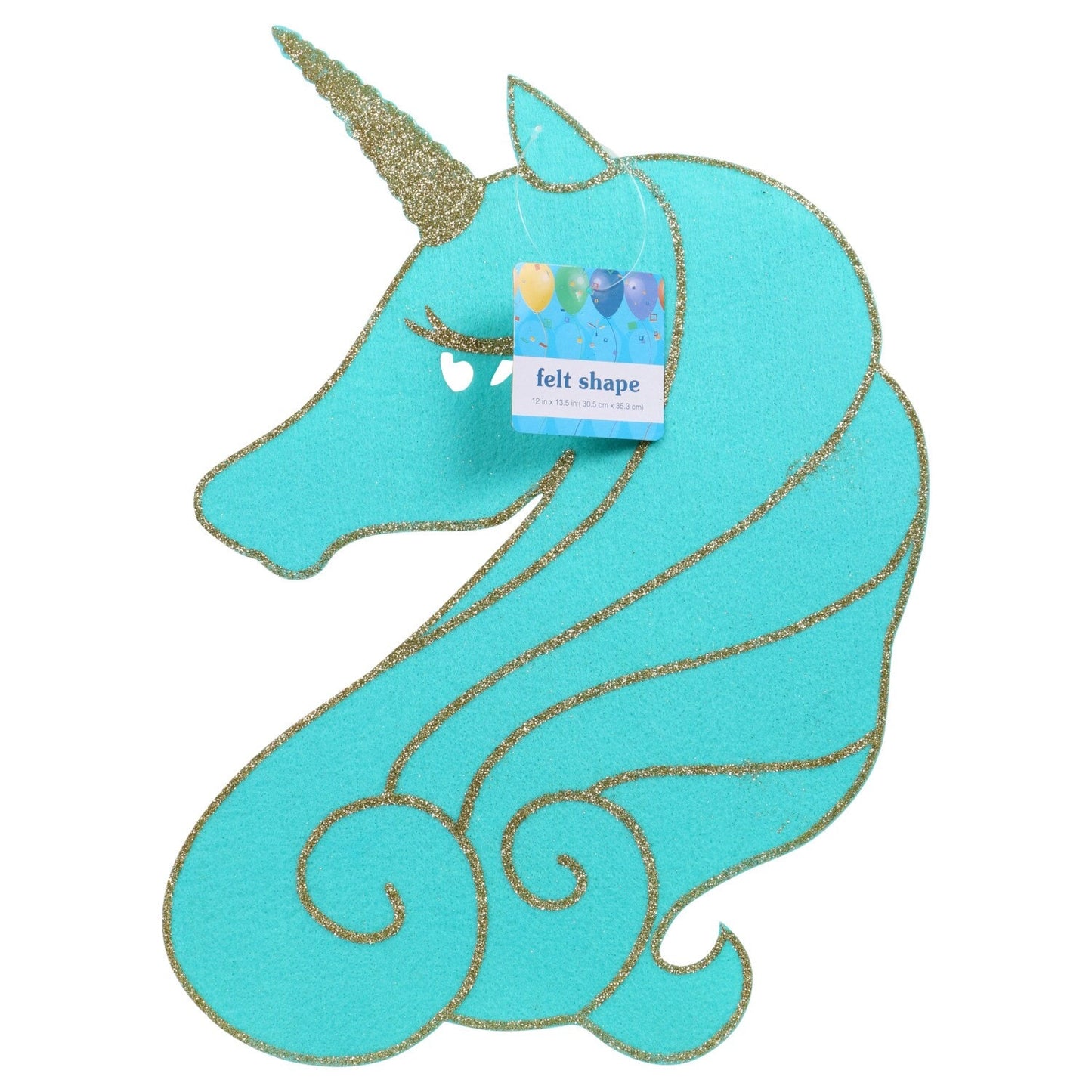 Unicorn Birthday Party Decorations Gold Glitter Accents, 12x13.5 in. (Pack 36)