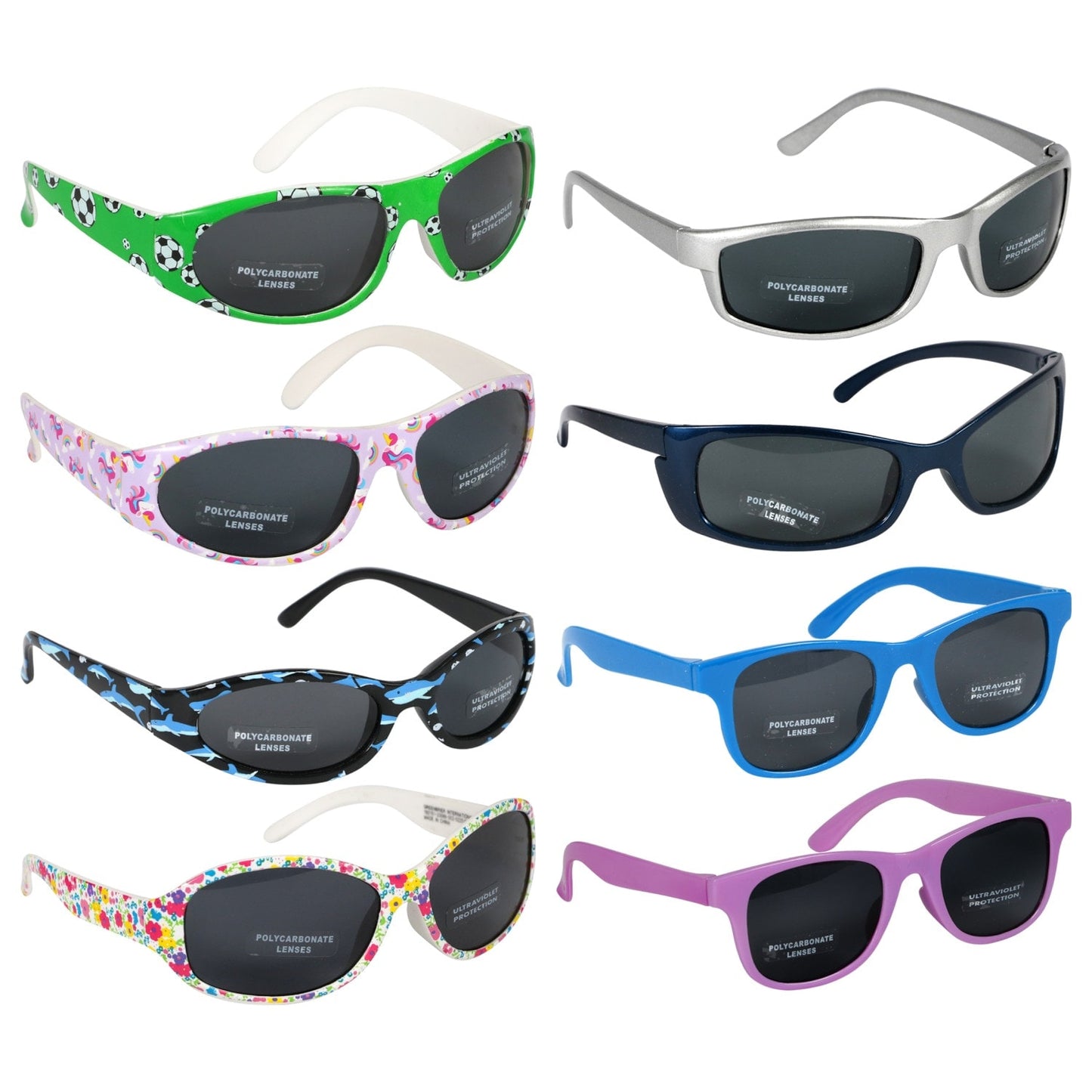 Kids Multi Colored Fashion Sunglasses (Pack of 36)