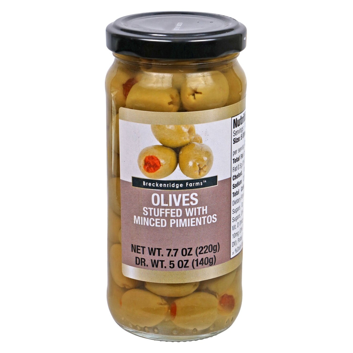 Breckenridge Farms Stuffed Green Olives, 5 oz. Jars (Pack of 12)