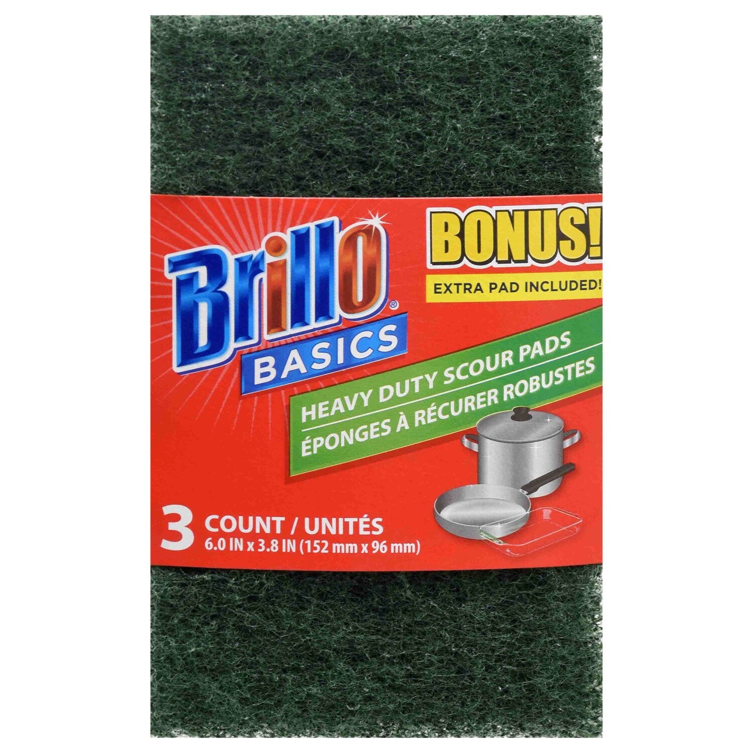 Brillo Basics Heavy Duty Scouring Pads, 3-ct. Packs (Pack of 40)