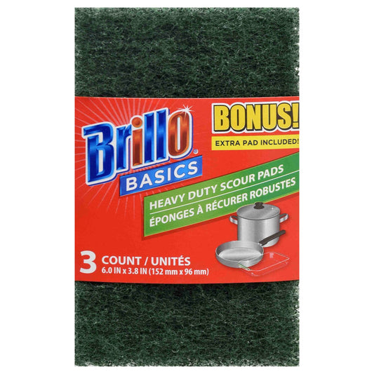 Brillo Basics Heavy Duty Scouring Pads, 3-ct. Packs (Pack of 40)