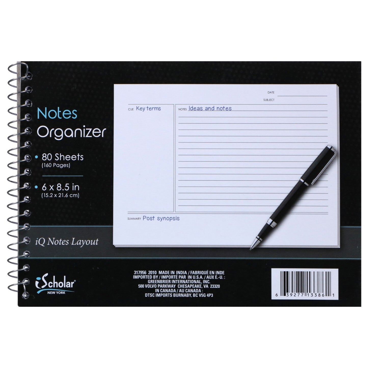 Scholar Spiral Bound Organizers, 80 Pages (Pack of 24)