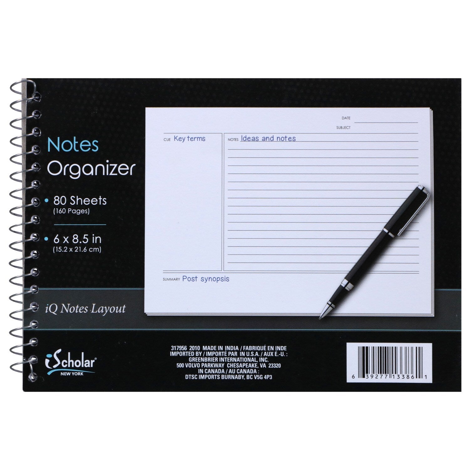 Scholar Spiral Bound Organizers, 80 Pages (Pack of 24)