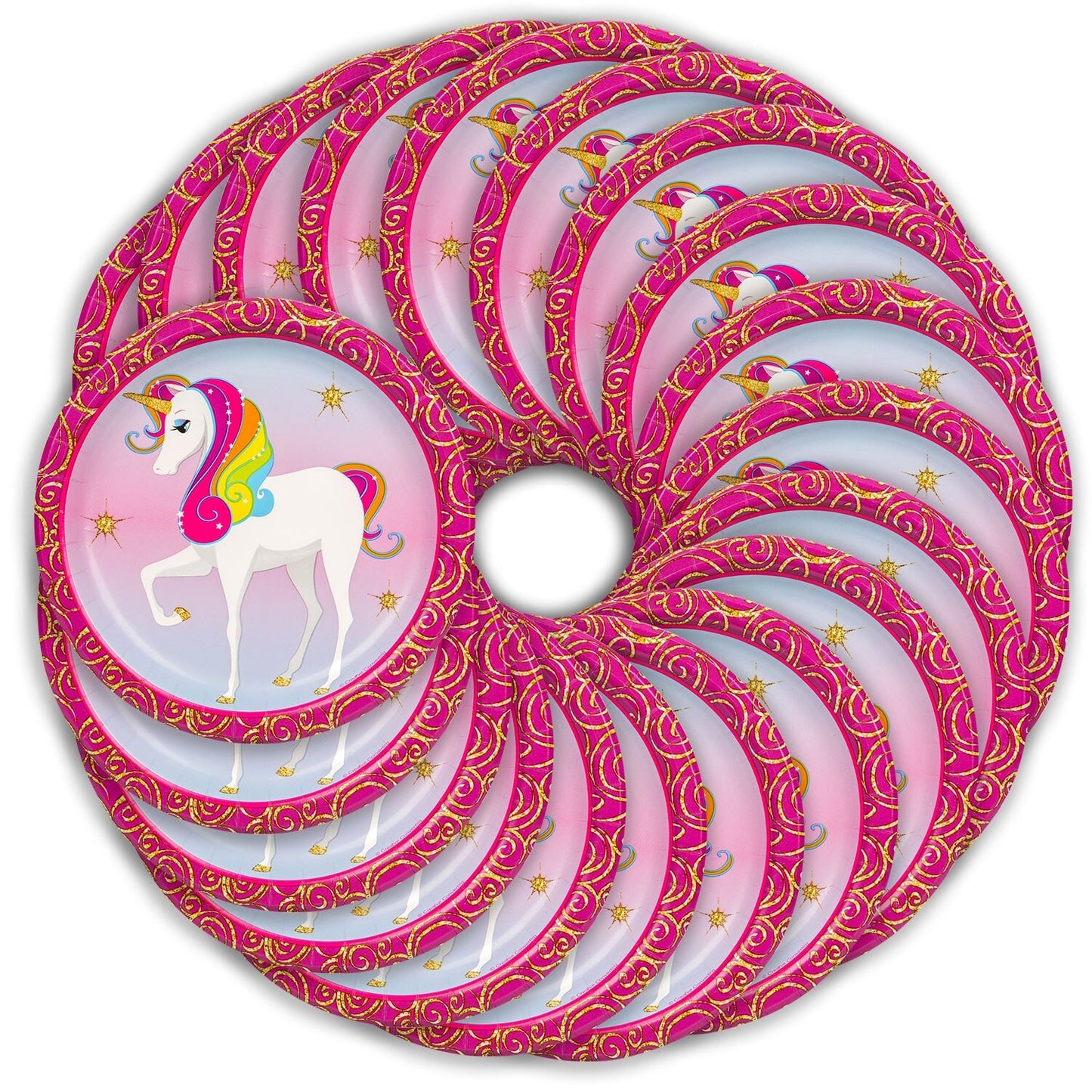 Unicorn Paper Plates, 7 in., 20-ct. Packs (Pack of 12)