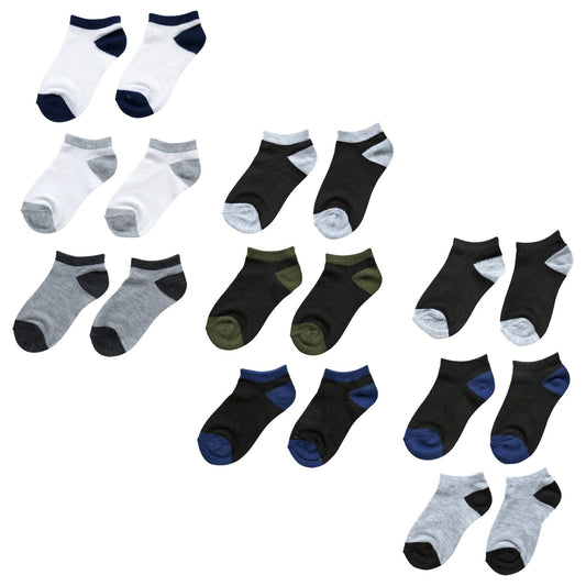 Juncture Boys No-Show Socks, 3-Pair Packs (Pack of 30)