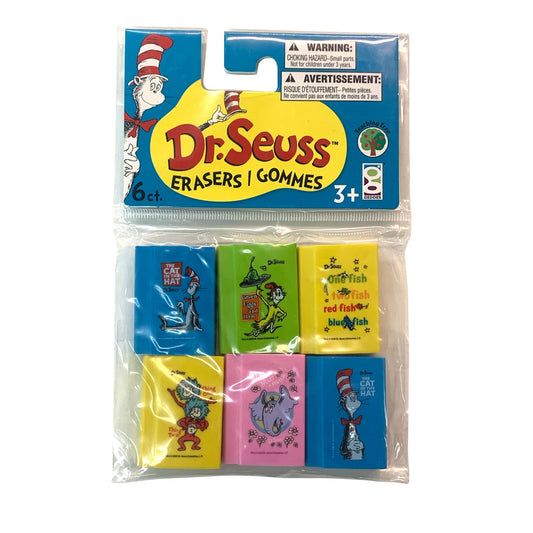Teaching Tree Dr. Seuss Book Shaped Erasers, 6-ct. Packs (Pack of 24)