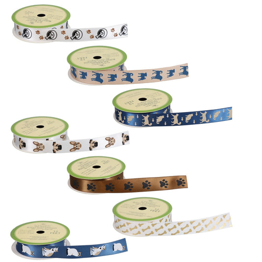 Floral Garden Pet Themed Ribbon, 3-yd. Rolls (Pack of 35)