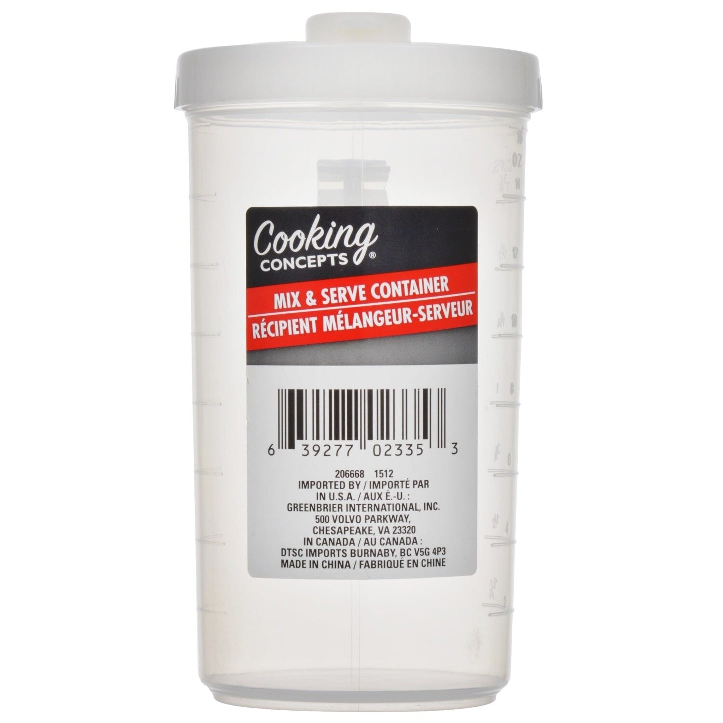 Cooking Concepts Plastic Mix & Serve Containers, 16 oz. (Pack of 24)