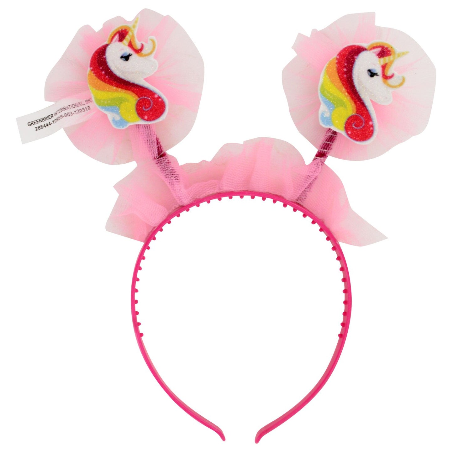 Whimsical Rainbow Unicorn Themed Headbands, 15x13 in. (Pack of 36)
