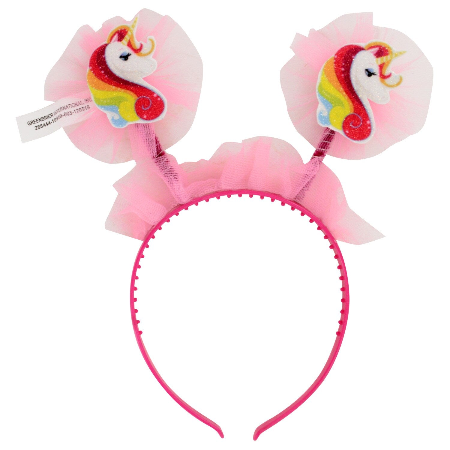 Whimsical Rainbow Unicorn Themed Headbands, 15x13 in. (Pack of 36)