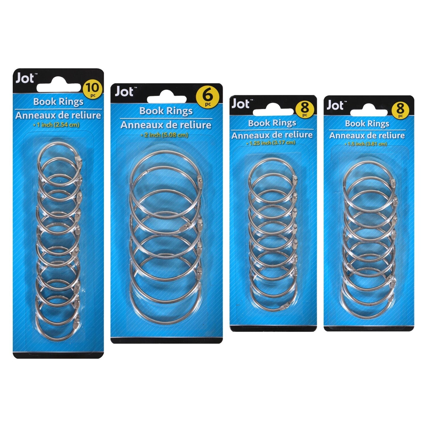 Jot Metal Book Rings (Pack of 24)