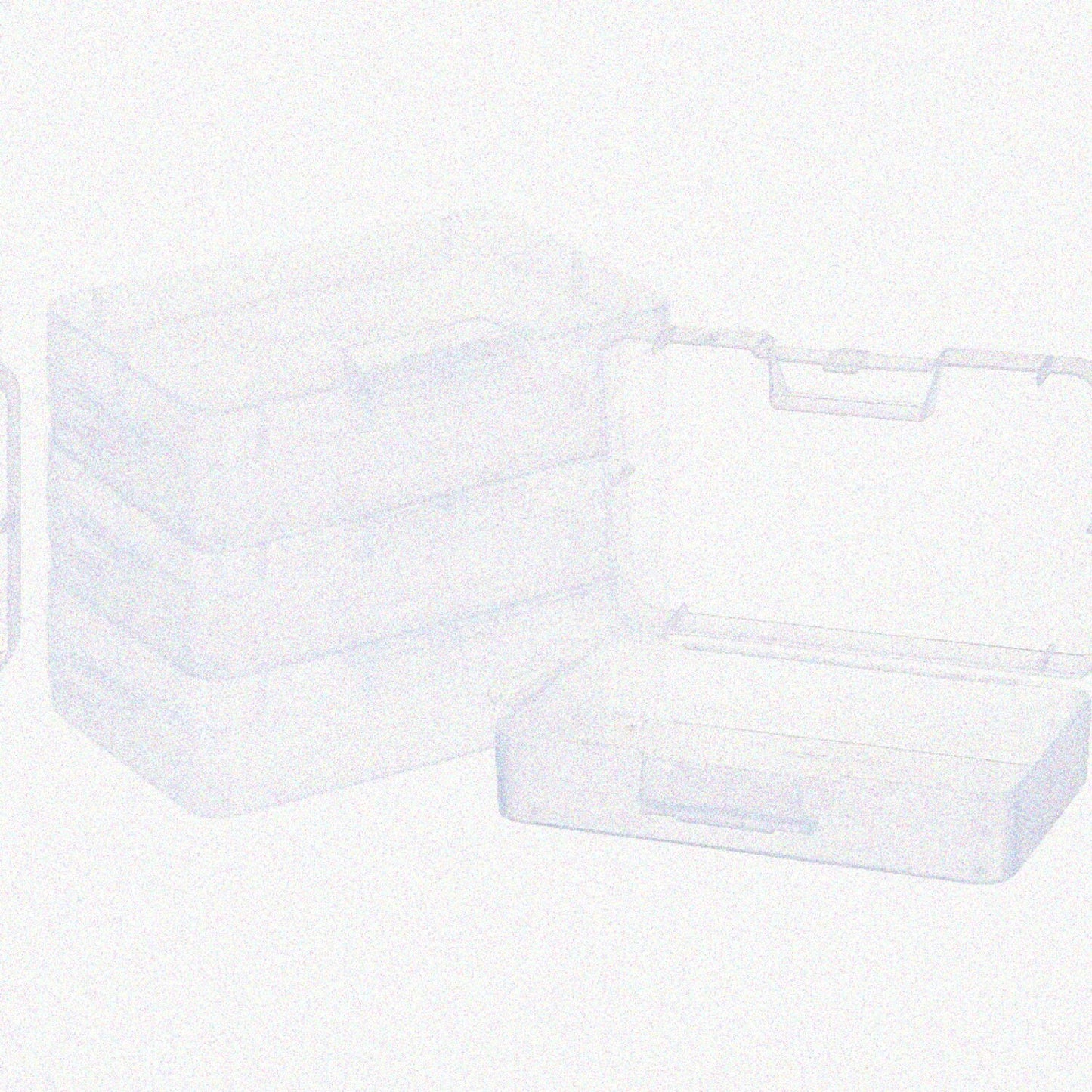 4 Pack Large Clear Plastic Storage Boxes 5.5x3.5x1.5