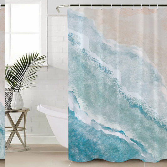 Summer Beach Ocean Nautical Shower Curtain 72x72
