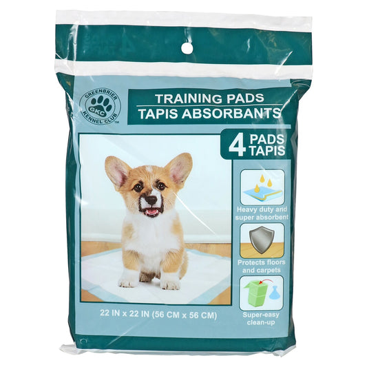 Greenbrier Kennel Club Heavy-Duty Pet Training Pads, 22x22 in. (Pack of 24)