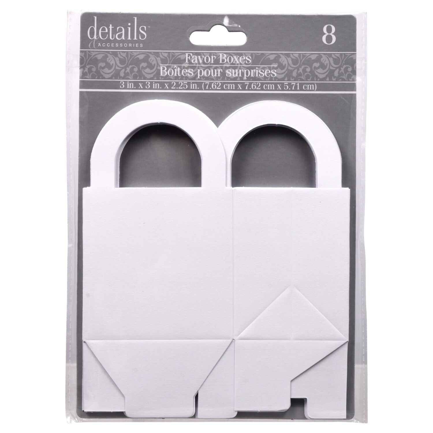 Details and Accessories White Wedding Favor Boxes, 8-ct. Packs (Pack of 24)