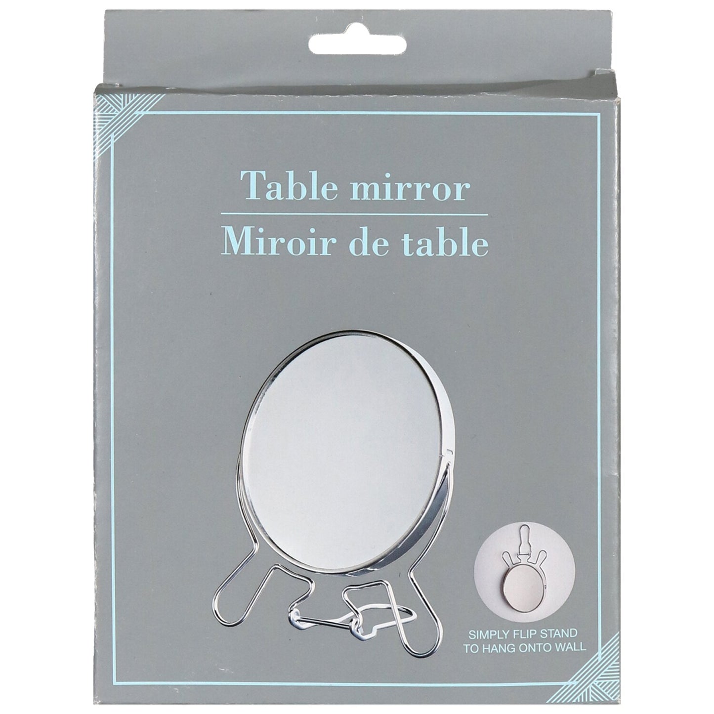 Table Mirrors with Electroplating Frames, 3.125x4.875x5.375-in. (Pack of 24)