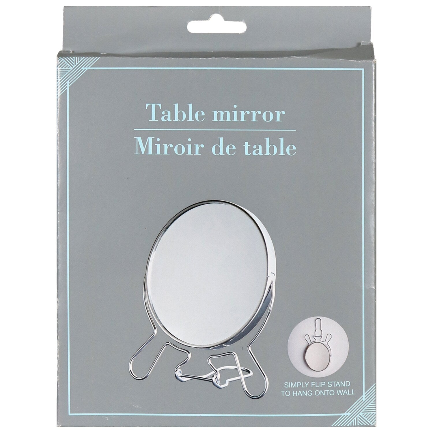 Table Mirrors with Electroplating Frames, 3.125x4.875x5.375-in. (Pack of 24)