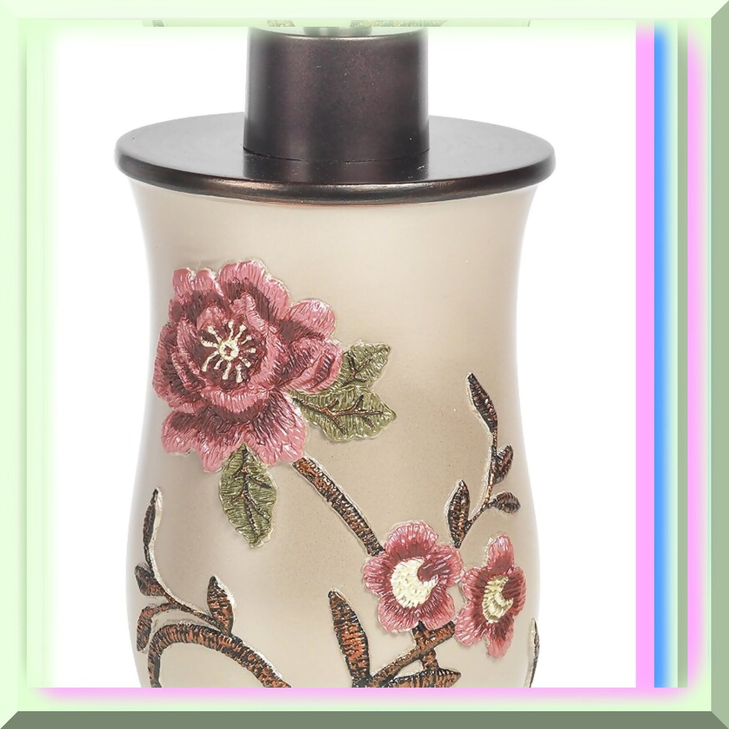 Soap Dispenser/Lotion Pump, Rose Design
