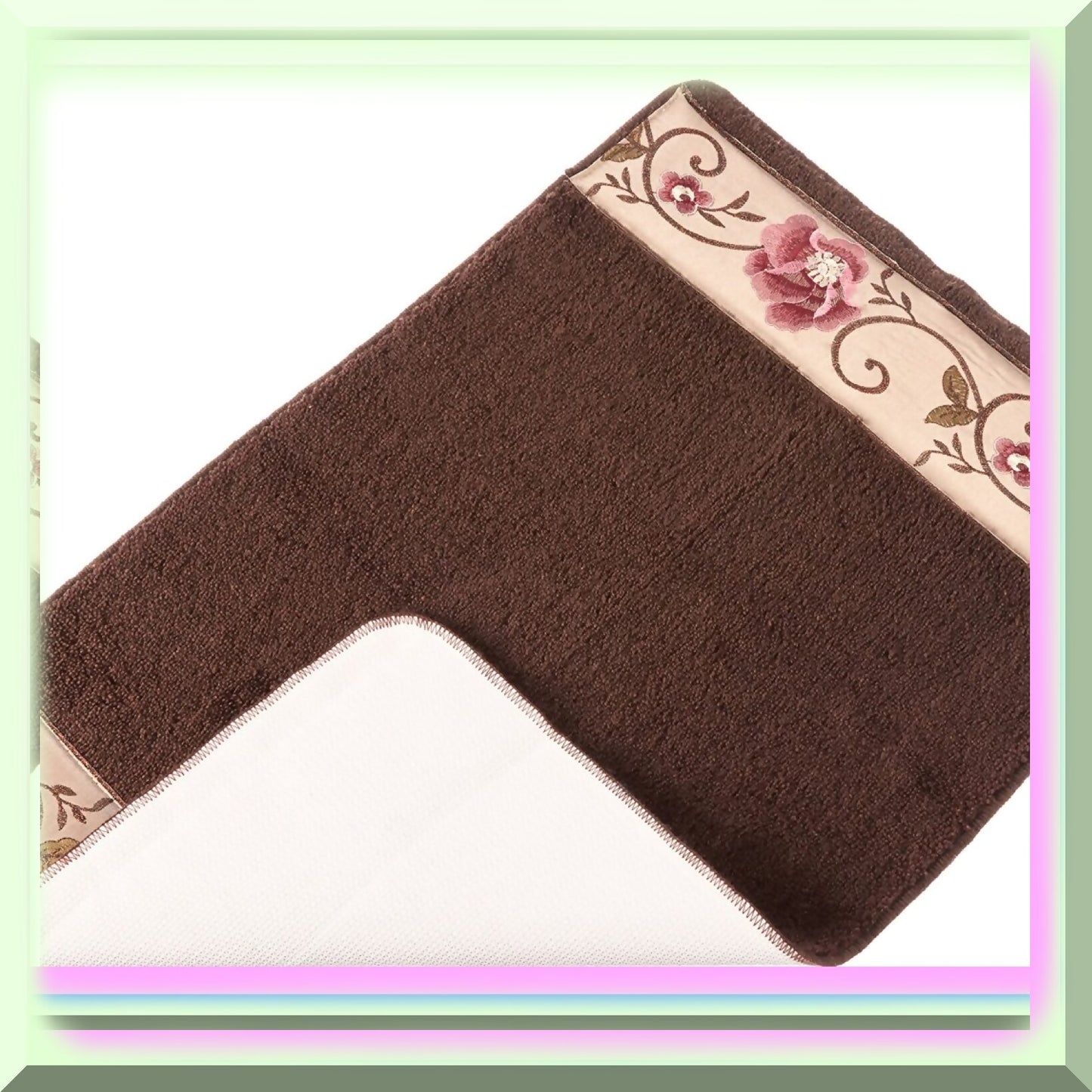 Rug, Larissa Collection, 21" x 12", Rose