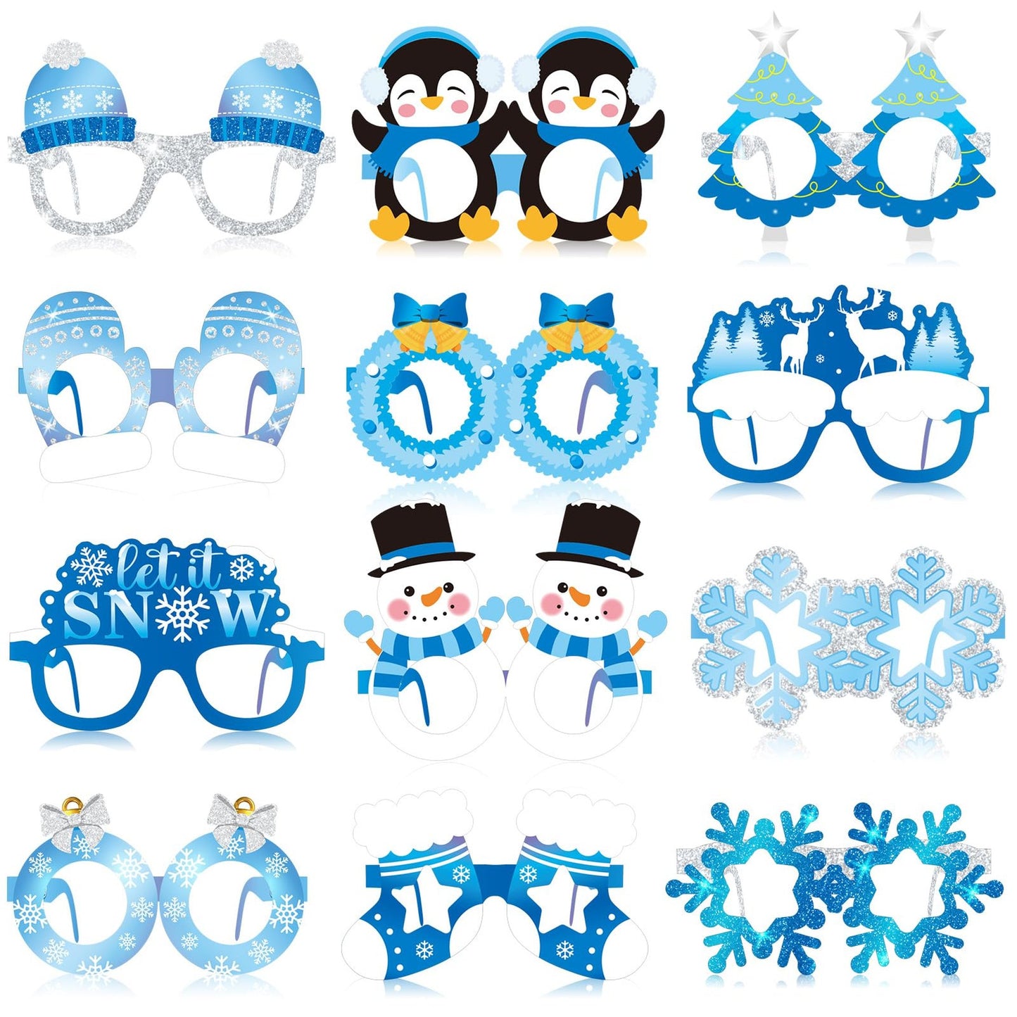 Winter Snowflake Party Photo Booth Props for Winter Events