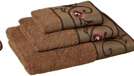 Larissa 3-Piece Towel Set Rose Design
