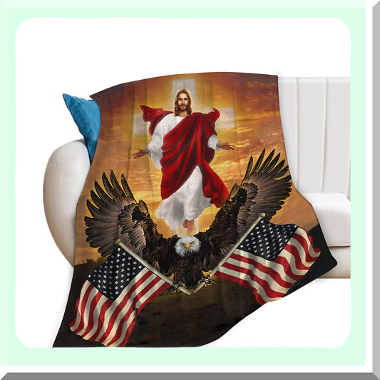 Divine Comfort Bible Verse Throw - Super Soft & Cozy Religious Blanket for Sofa or Bed, Perfect Christian Gift for Kids & Adults, 50"x40""